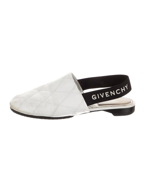 Givenchy Quilted Pattern Leather Slingback Flats