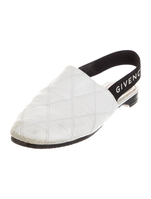 Givenchy Quilted Pattern Leather Slingback Flats