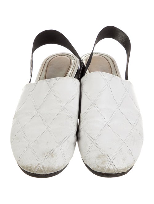 Givenchy Quilted Pattern Leather Slingback Flats