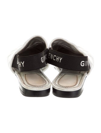 Givenchy Quilted Pattern Leather Slingback Flats