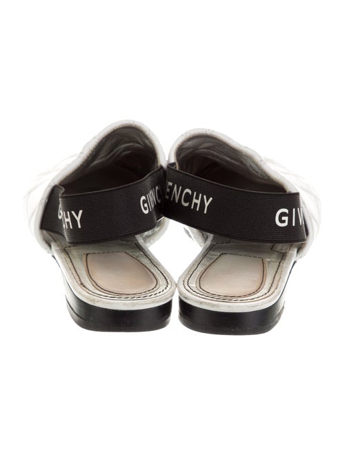 Givenchy Quilted Pattern Leather Slingback Flats