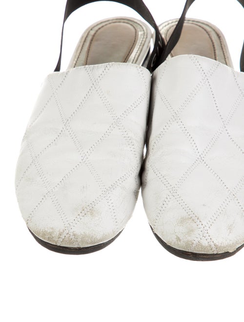 Givenchy Quilted Pattern Leather Slingback Flats
