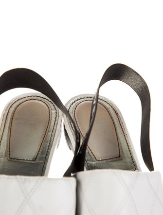 Givenchy Quilted Pattern Leather Slingback Flats