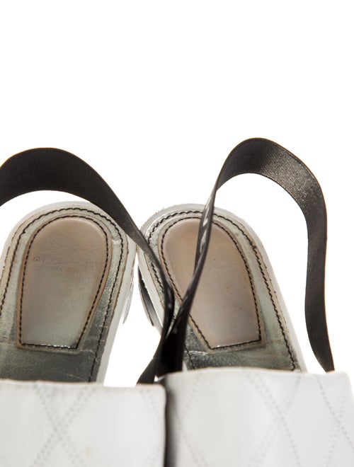 Givenchy Quilted Pattern Leather Slingback Flats