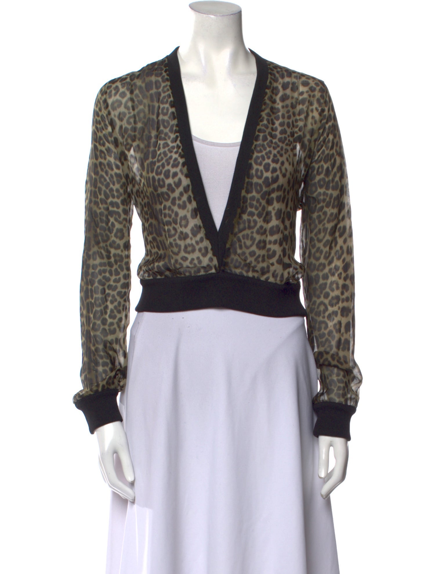 Givenchy Silk Animal Print Crop Top