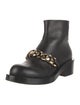 Givenchy Leather Chain-Link Accents Combat Boots