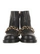 Givenchy Leather Chain-Link Accents Combat Boots