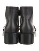 Givenchy Leather Chain-Link Accents Combat Boots