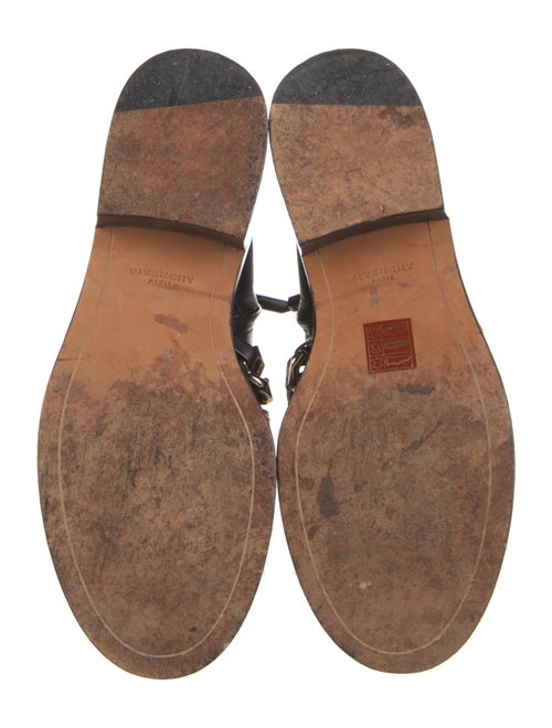 Givenchy Leather Chain-Link Accents Combat Boots