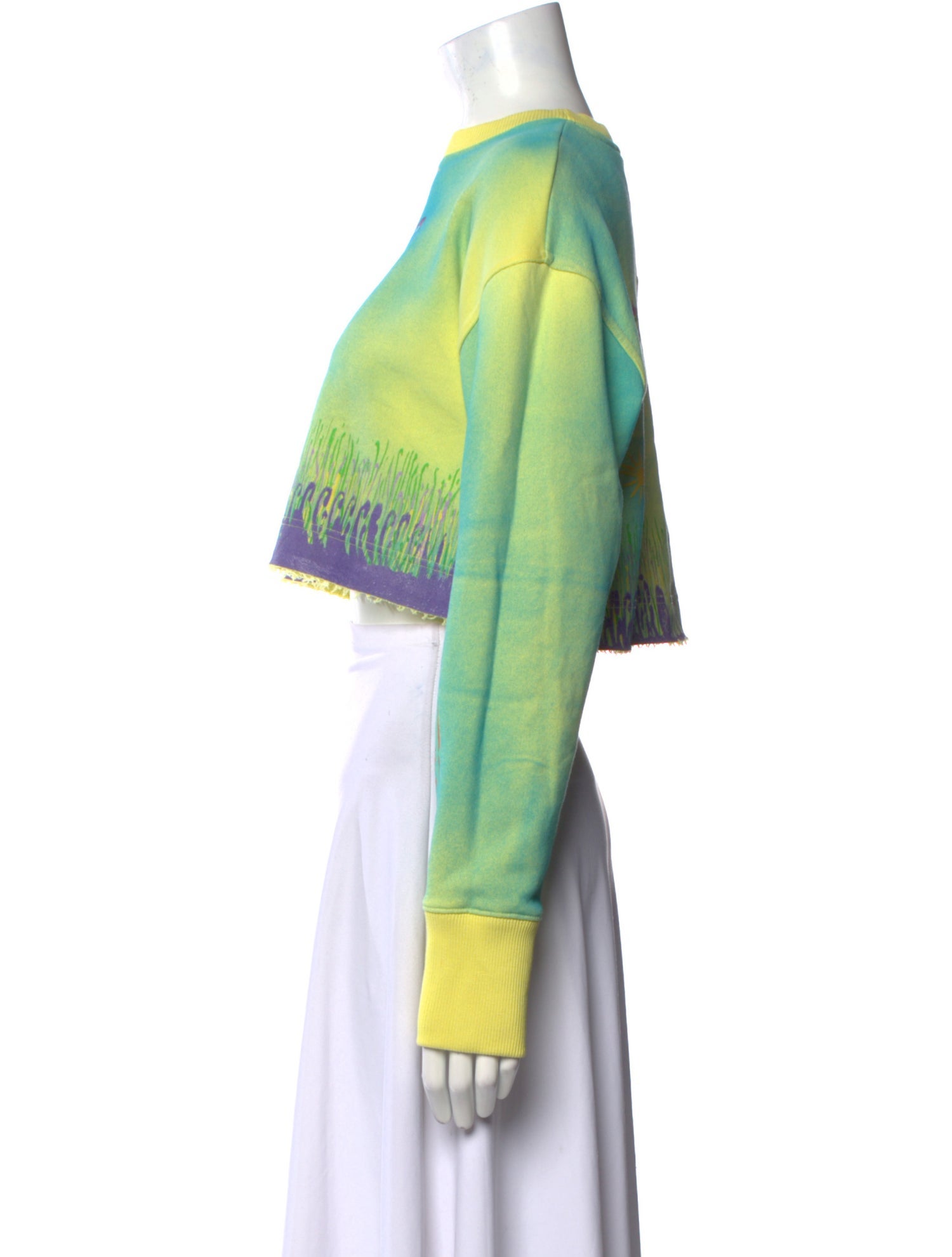 Givenchy Graphic Print Crew Neck Crop Top