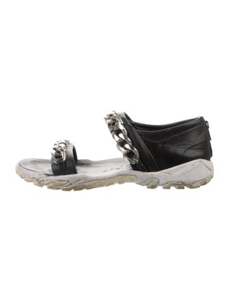 Givenchy Leather Chain-Link Accents Sandals