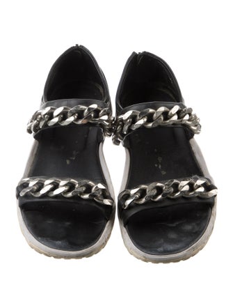 Givenchy Leather Chain-Link Accents Sandals