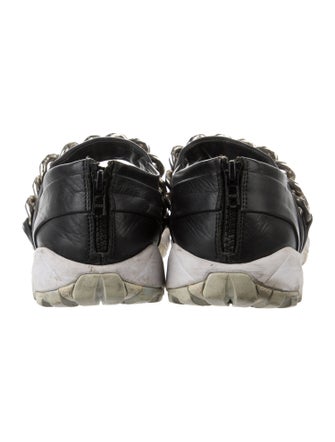 Givenchy Leather Chain-Link Accents Sandals