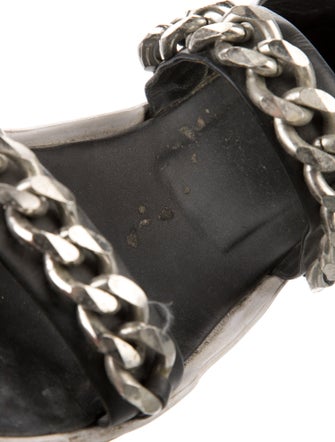 Givenchy Leather Chain-Link Accents Sandals