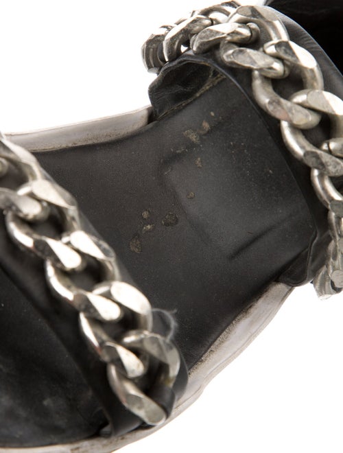 Givenchy Leather Chain-Link Accents Sandals