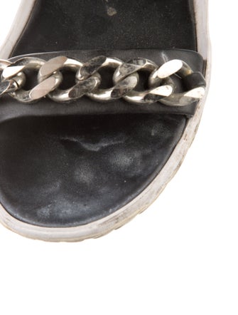 Givenchy Leather Chain-Link Accents Sandals