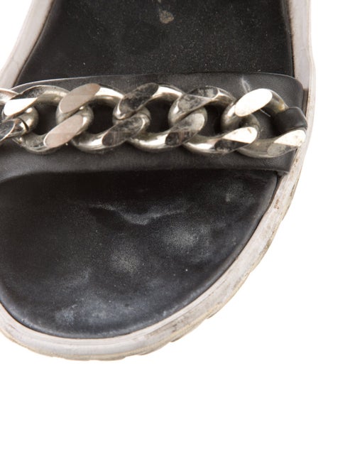 Givenchy Leather Chain-Link Accents Sandals