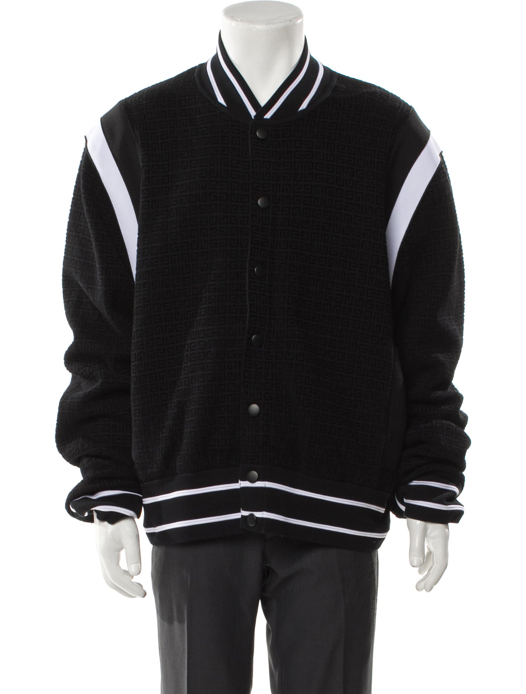 Givenchy 4G Jacquard Striped Varsity Jacket