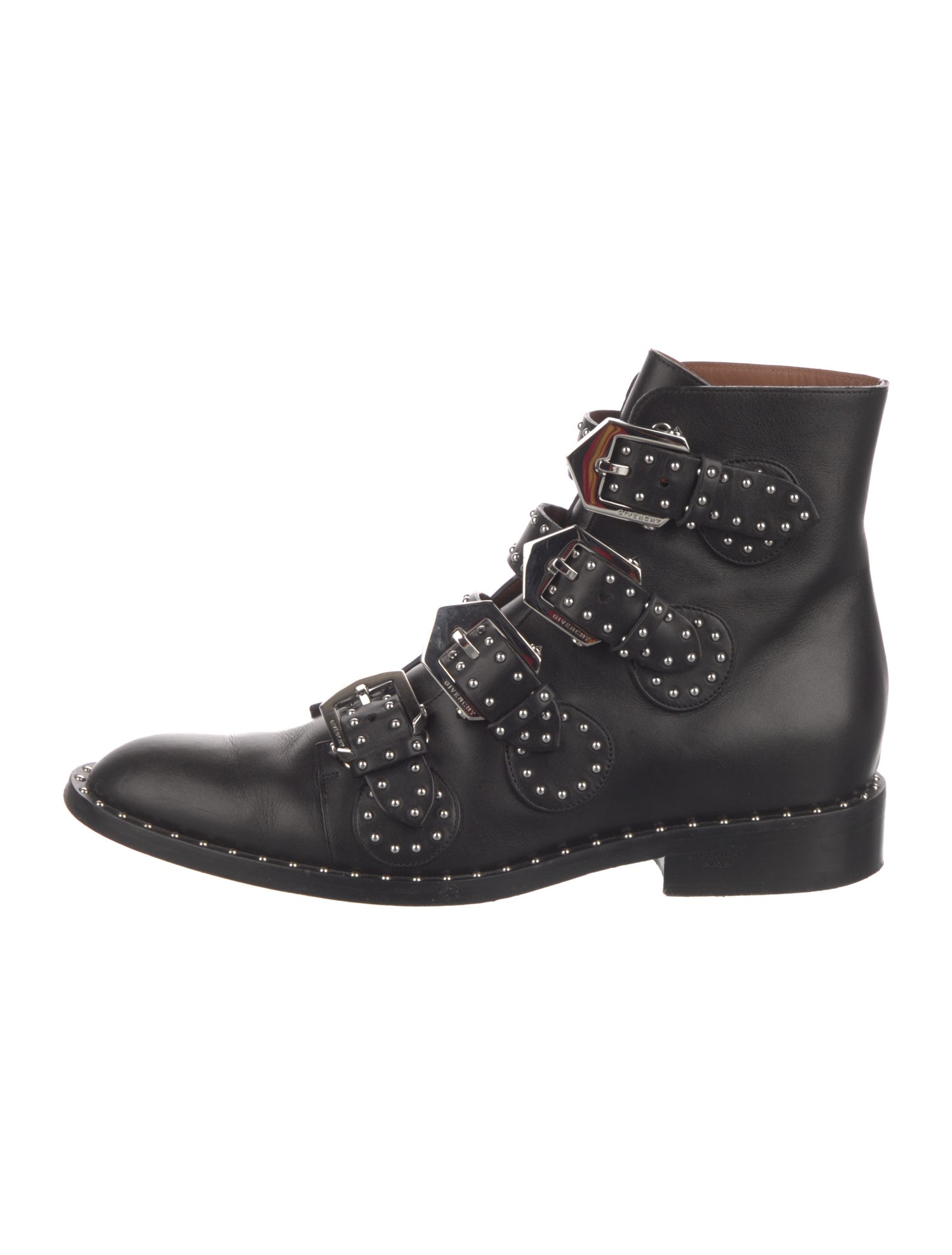 Givenchy Leather Studded Accents Combat Boots