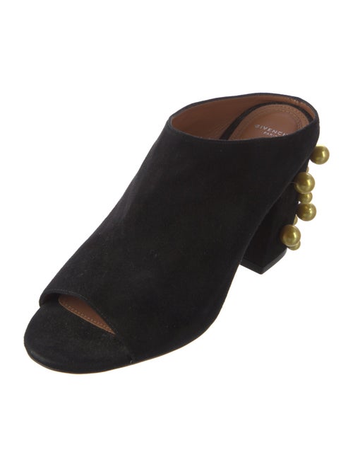 Givenchy Faux Pearl Accents Suede Slides