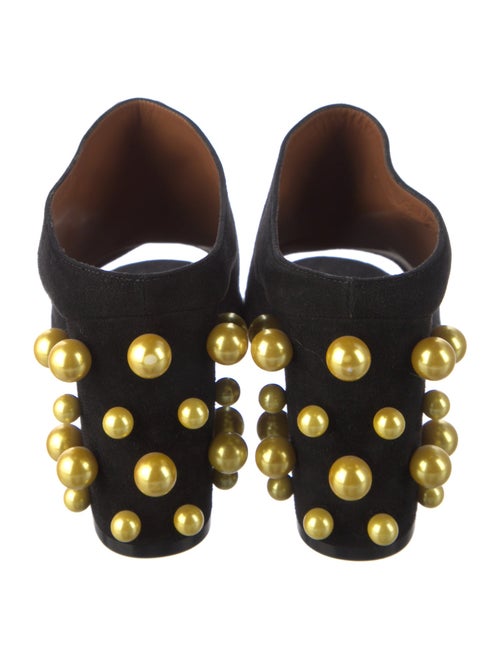Givenchy Faux Pearl Accents Suede Slides
