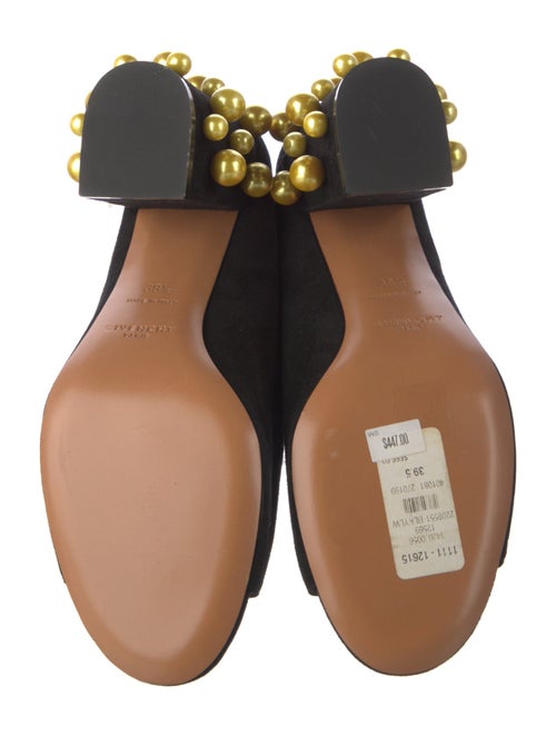 Givenchy Faux Pearl Accents Suede Slides