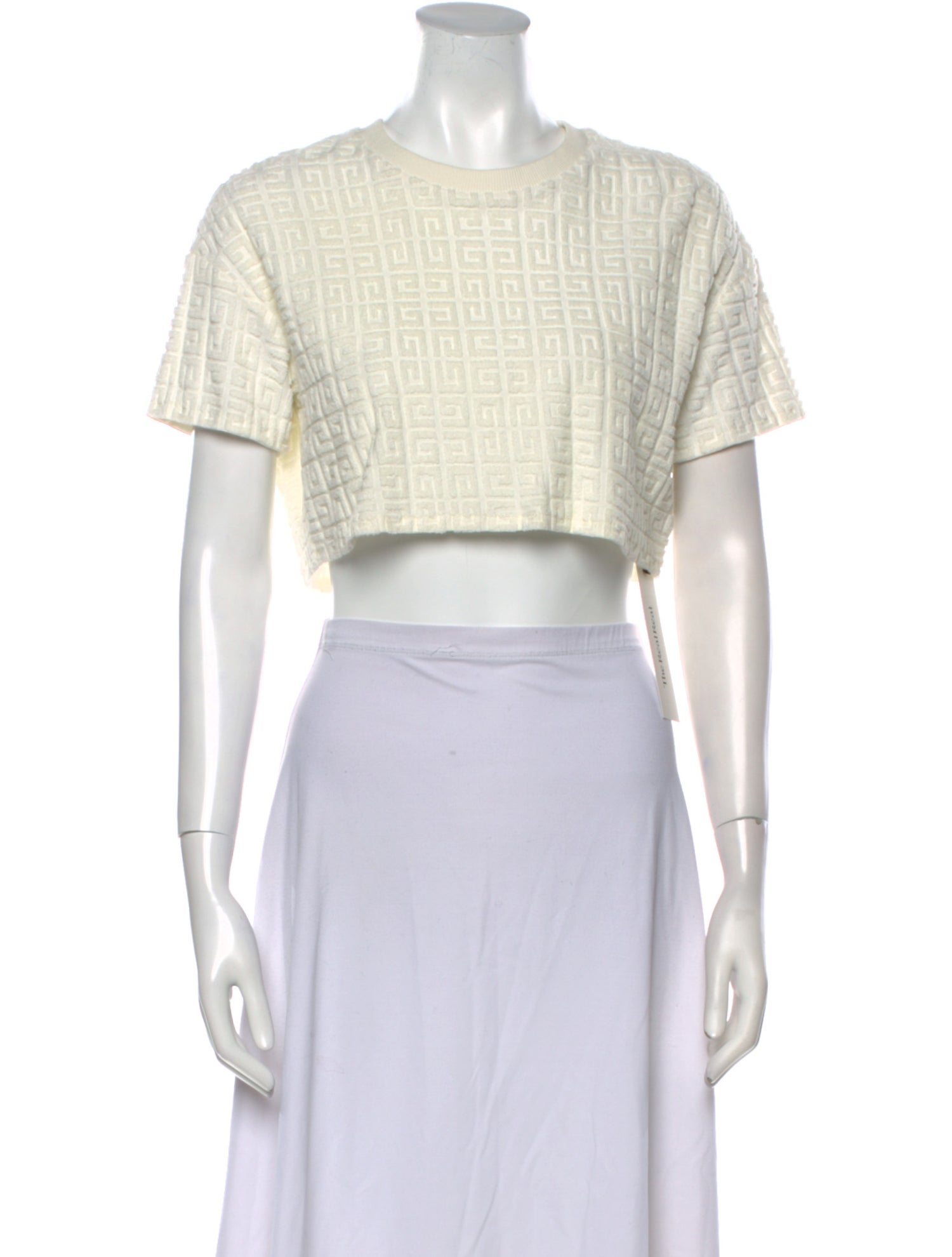 Givenchy Crew Neck Short Sleeve Crop Top