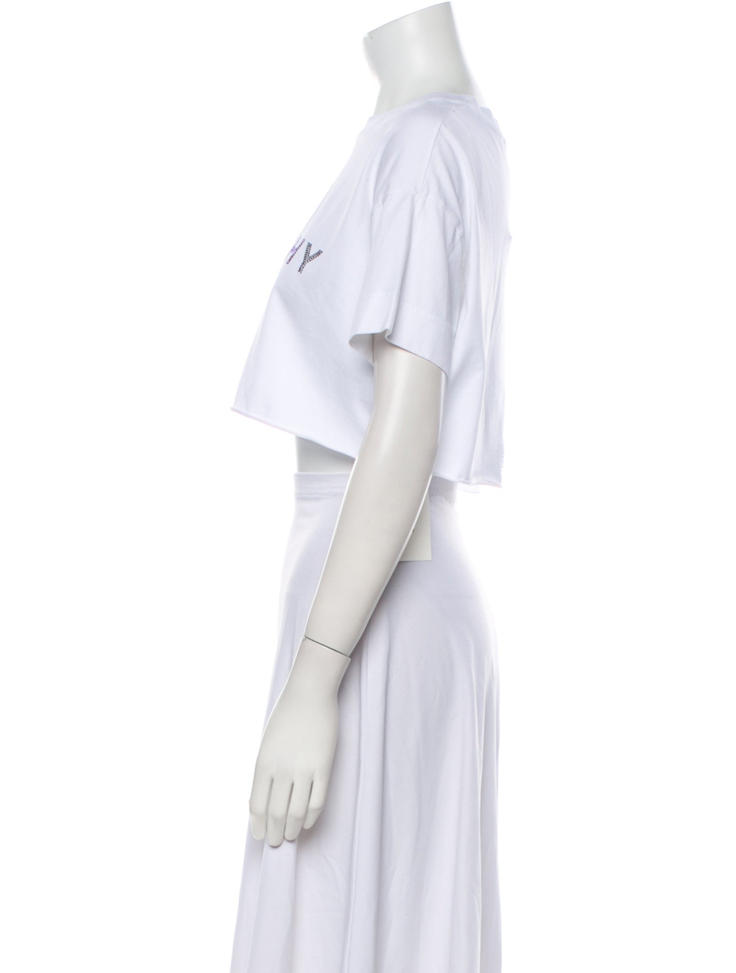 Givenchy Graphic Print Crew Neck Crop Top