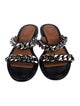 Givenchy Leather Chain-Link Accents Slides