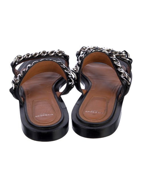 Givenchy Leather Chain-Link Accents Slides