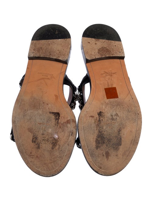 Givenchy Leather Chain-Link Accents Slides