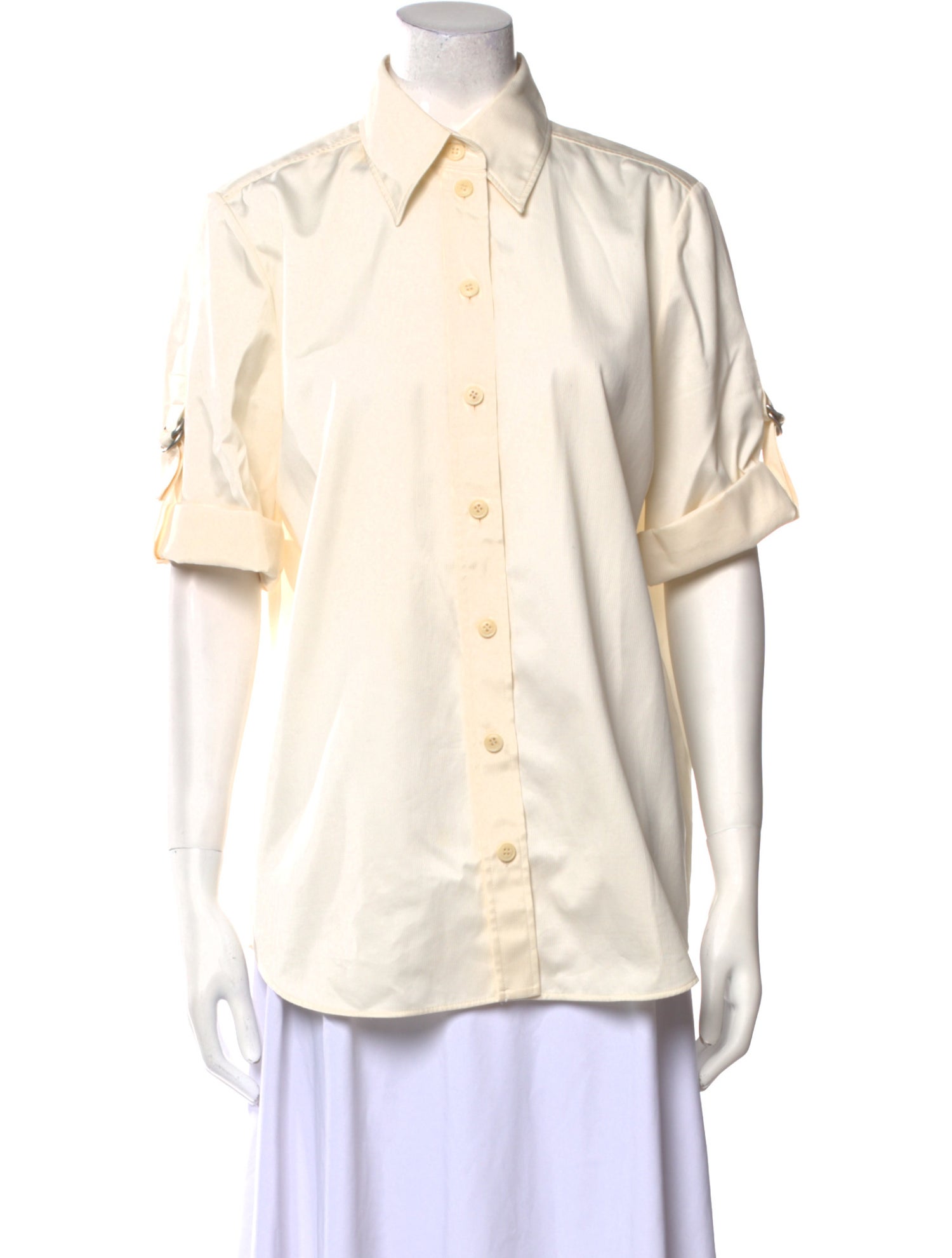 Givenchy Short Sleeve Button-Up Top