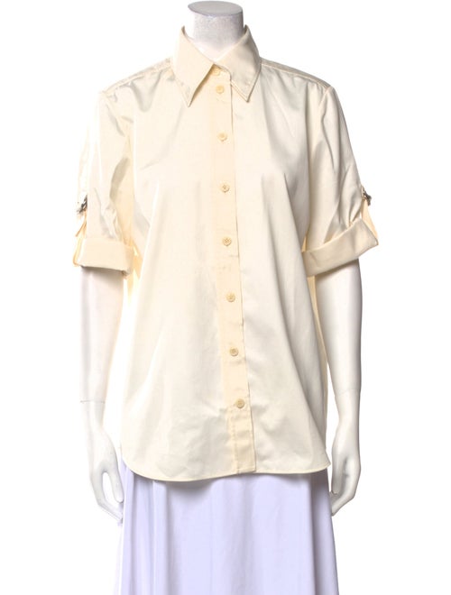 Givenchy Short Sleeve Button-Up Top