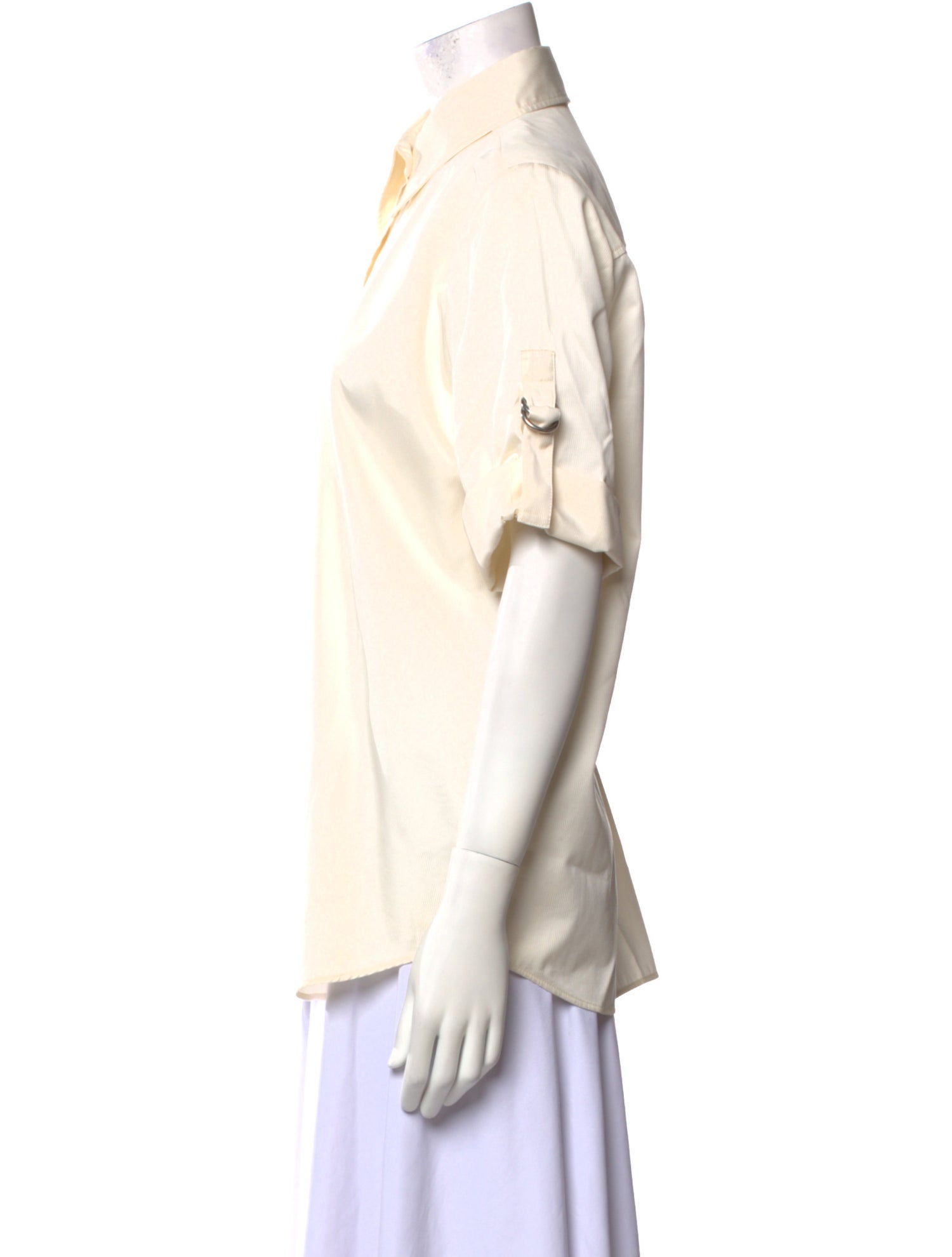 Givenchy Short Sleeve Button-Up Top