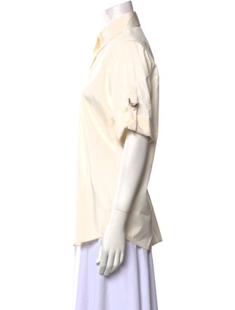 Givenchy Short Sleeve Button-Up Top