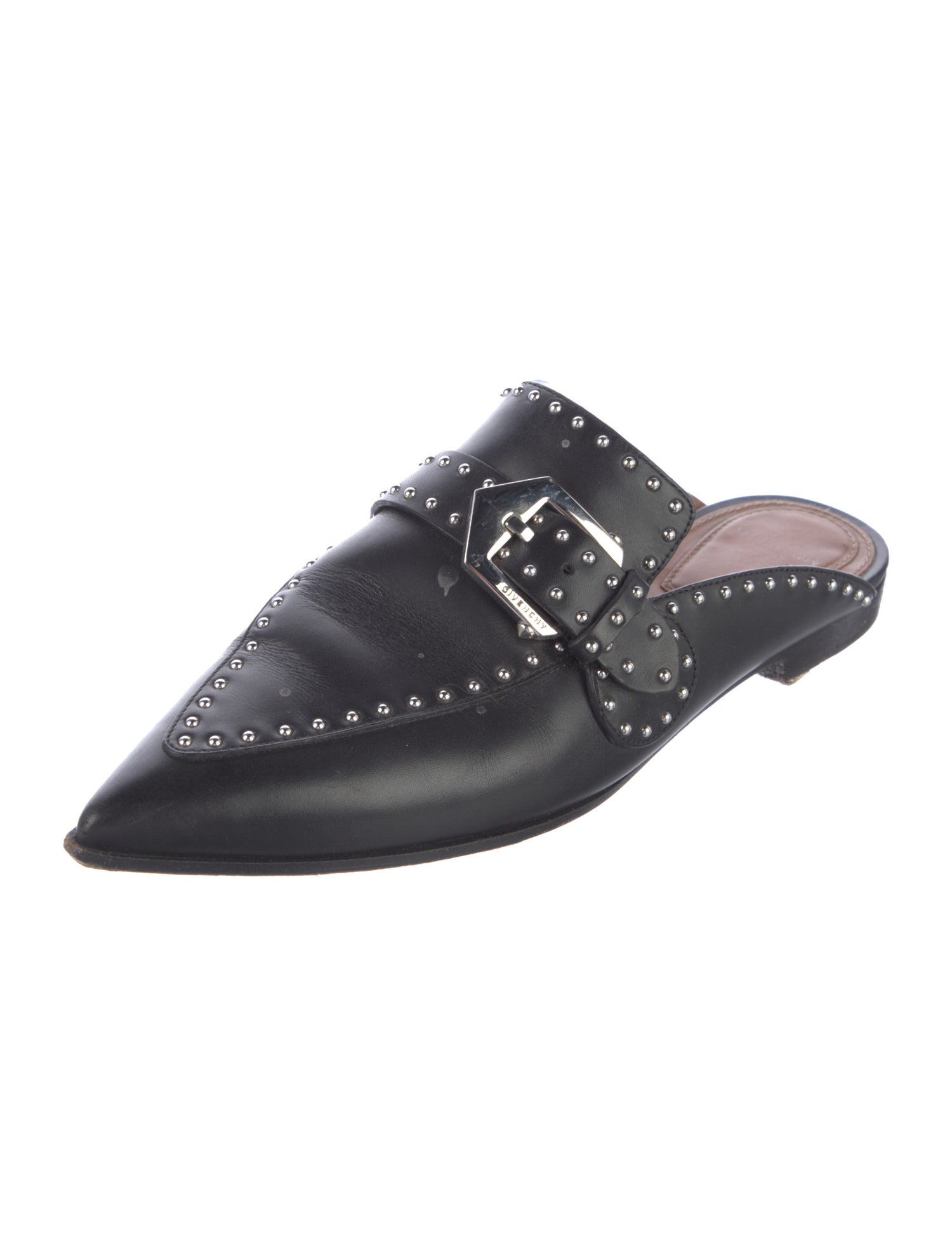 Givenchy Leather Studded Accents Slides