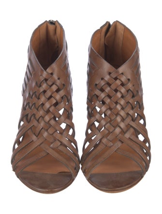 Givenchy Leather Braided Accents Sandals