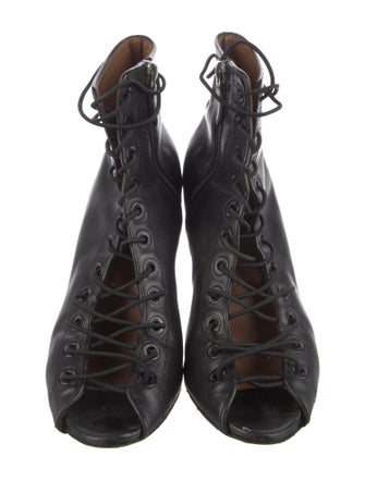 Givenchy Leather Cutout Accent Gladiator Sandals