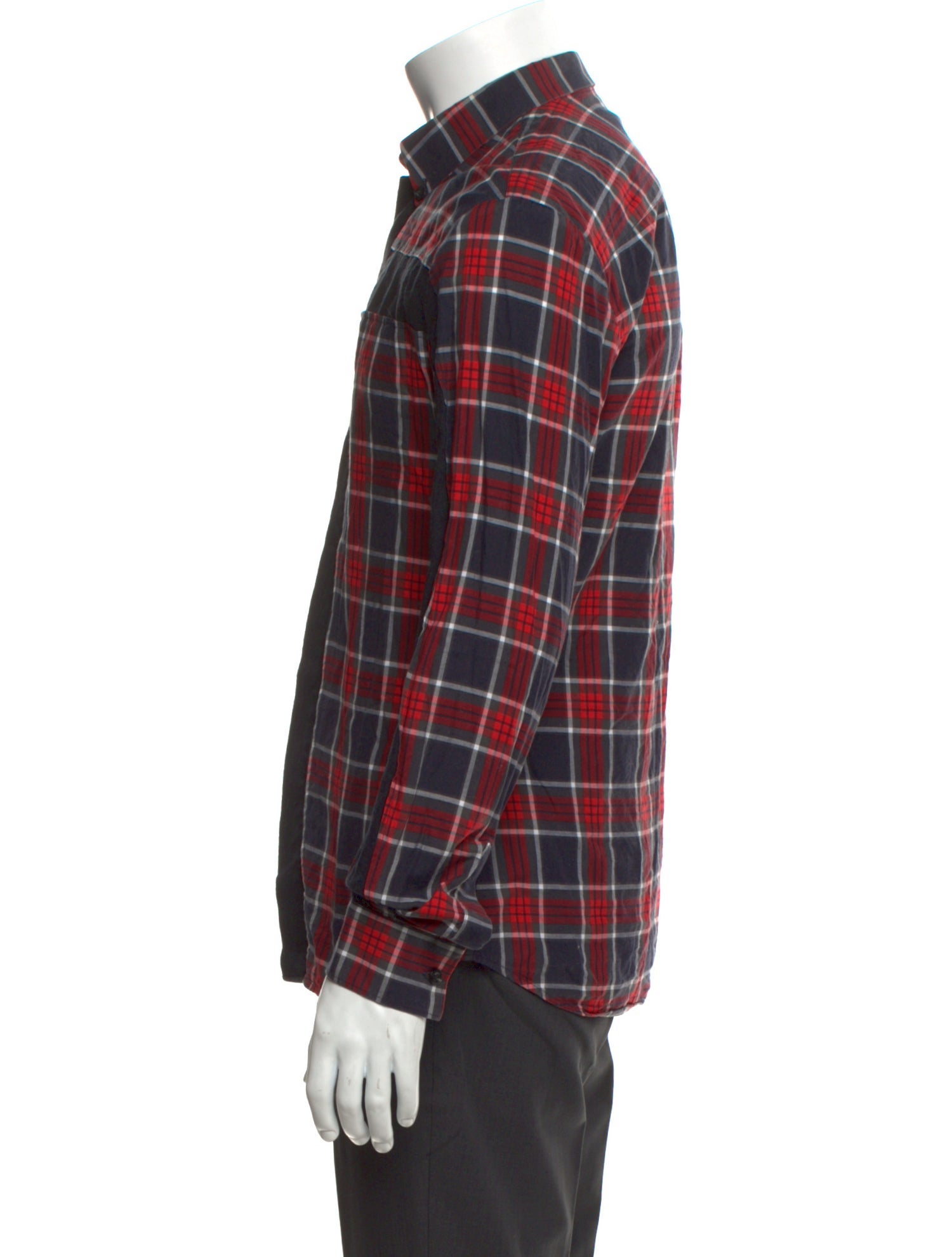 Givenchy Plaid Print Long Sleeve Shirt