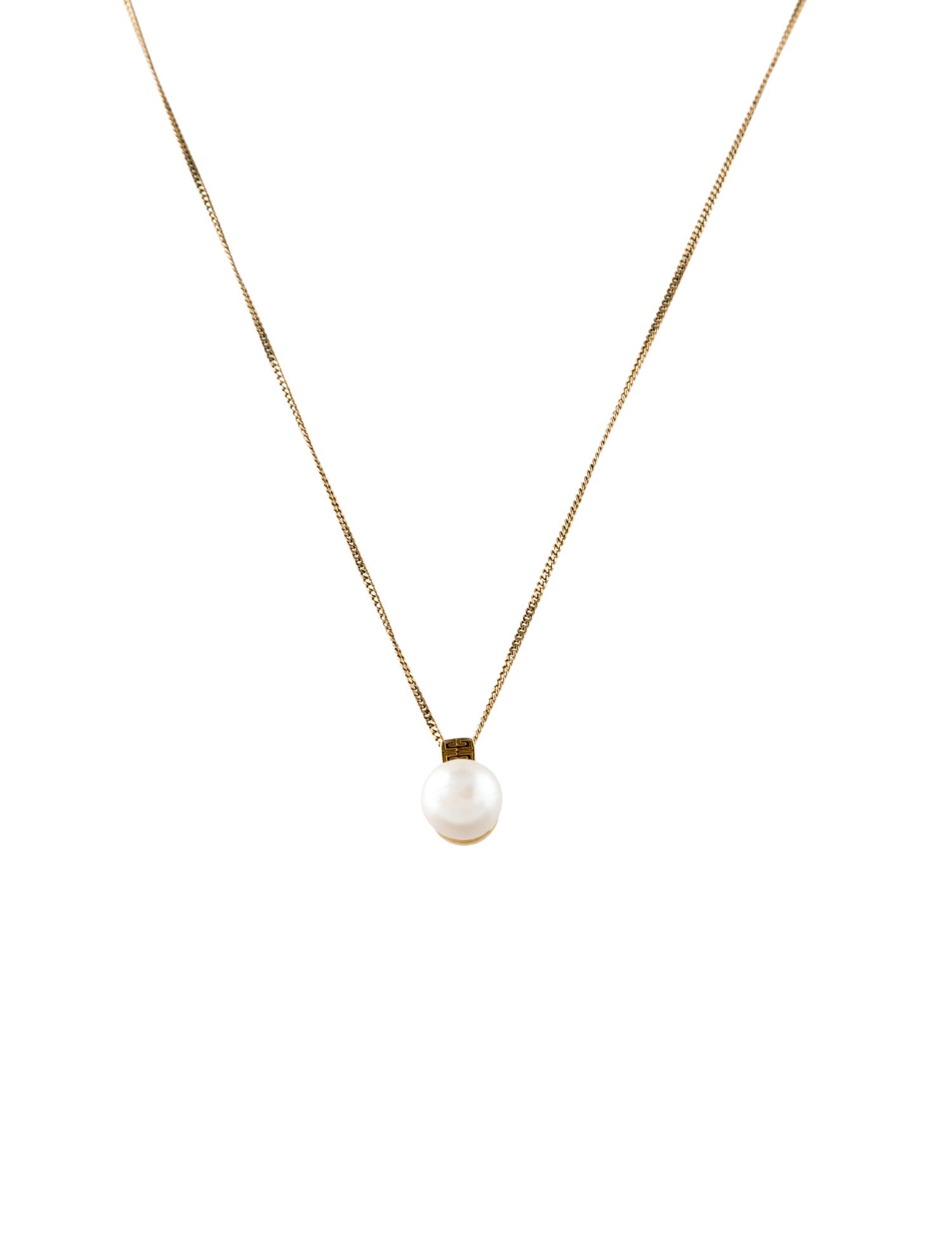Givenchy Vintage Faux Pearl Pendant Necklace