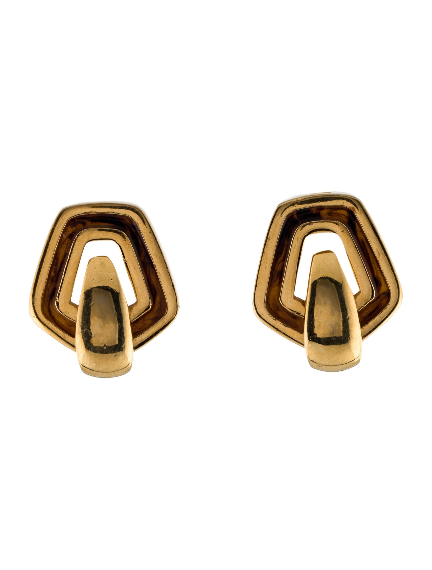 Givenchy Vintage Enamel Clip-On Earrings