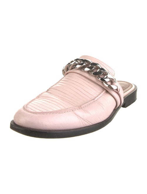 Givenchy Leather Chain-Link Accents Mules