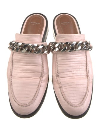 Givenchy Leather Chain-Link Accents Mules