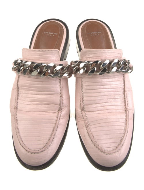 Givenchy Leather Chain-Link Accents Mules