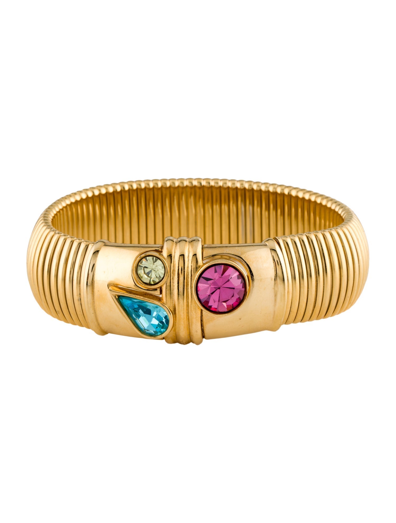 Givenchy Vintage Crystal Stretch Bangle Bracelet