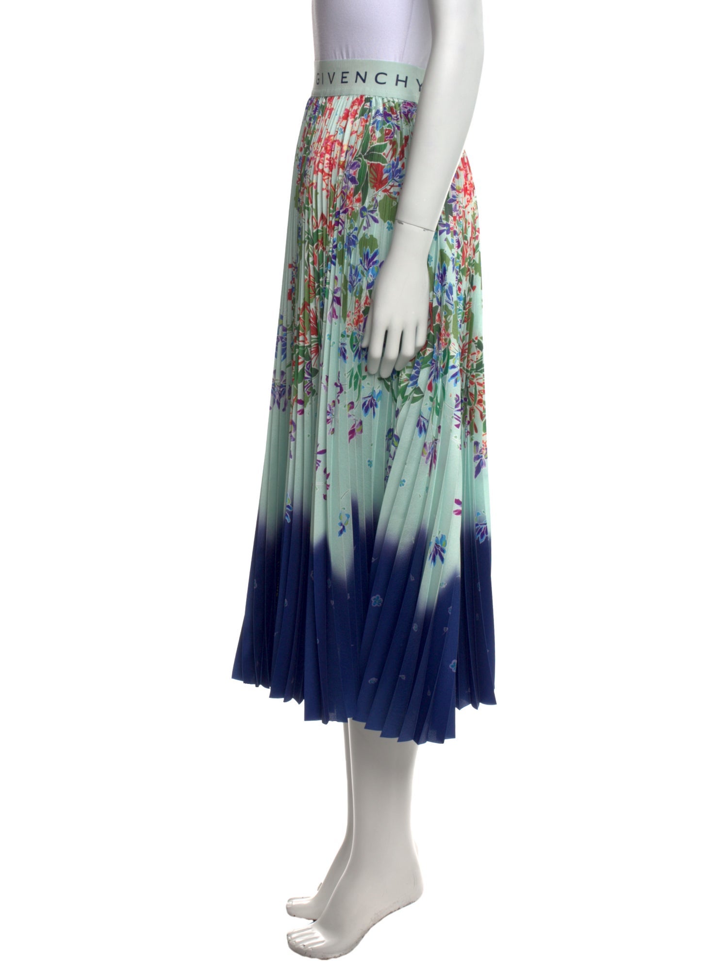 Givenchy Floral Print Midi Length Skirt