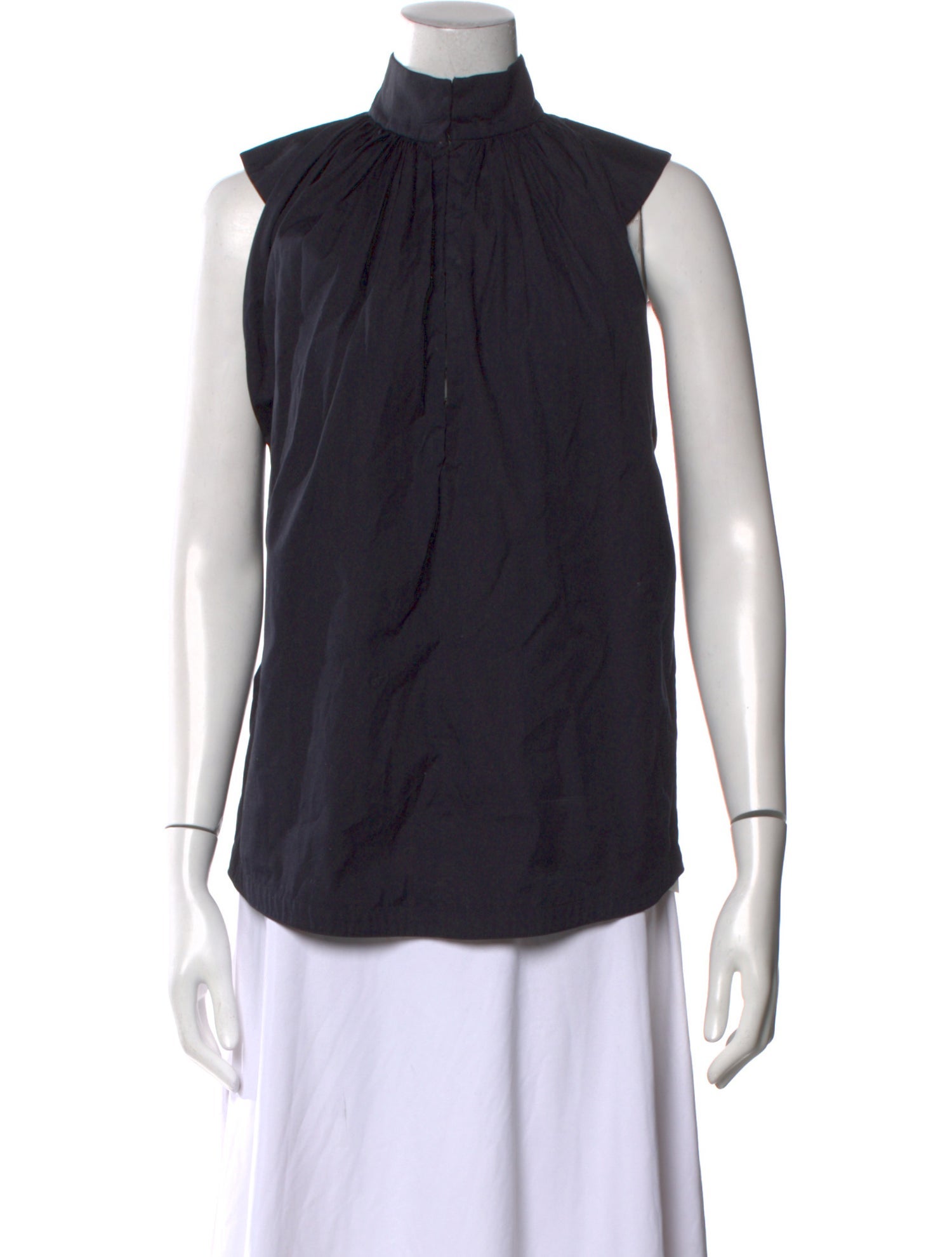 Givenchy Mock Neck Sleeveless Blouse