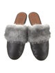 Givenchy Leather Fur Trim Mules