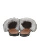 Givenchy Leather Fur Trim Mules