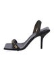 Givenchy Leather Chain-Link Accents Slingback Sandals